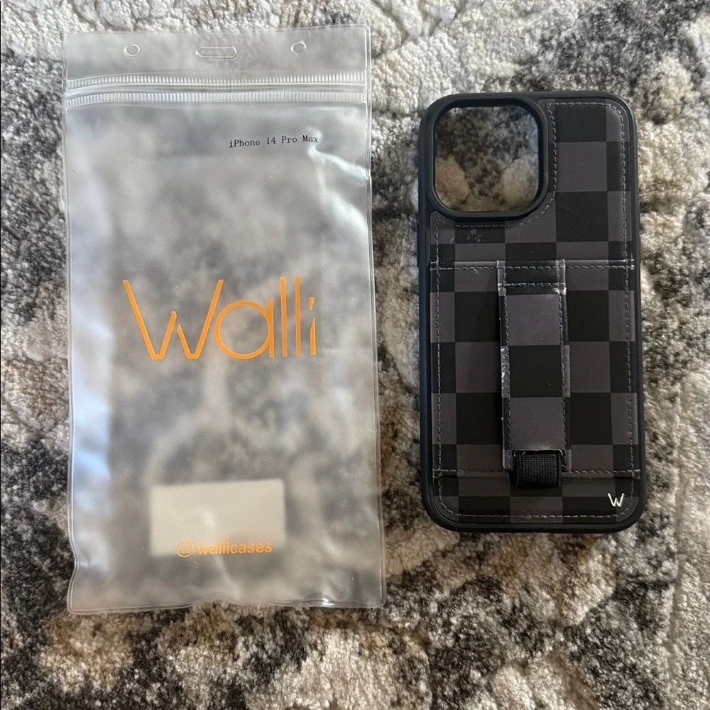 Walli Black & Gray Checkered iPhone 14 Pro Max Case